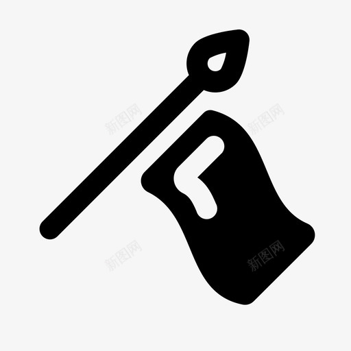旗子警报旗杆图标svg_新图网 https://ixintu.com web应用程序图标 旗子 旗杆 标记 警告 警报