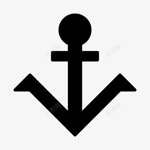 锚海上航海图标svg_新图网 https://ixintu.com 实心 海上 航海 船 锚