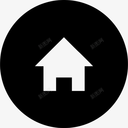 圆圈主页默认值主页图标svg_新图网 https://ixintu.com 主页 圆圈主页 圆圈粗体 房子 默认值
