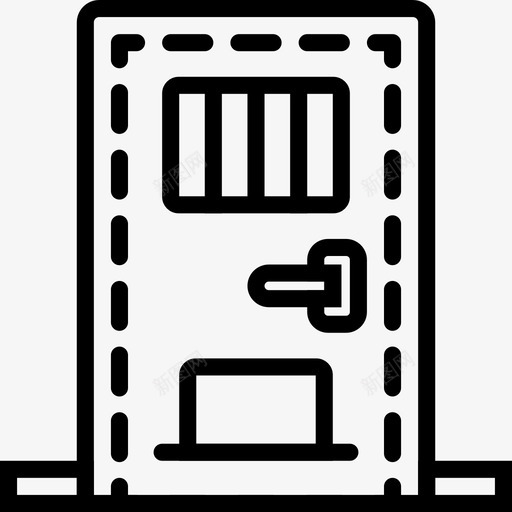 监狱门牢房保护图标svg_新图网 https://ixintu.com smashicons安全2 保护 安全 牢房 牢门 监狱门