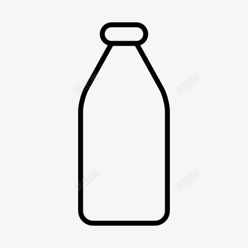 瓶子饮料容器图标svg_新图网 https://ixintu.com 容器 牛奶 瓶子 简单 饮料