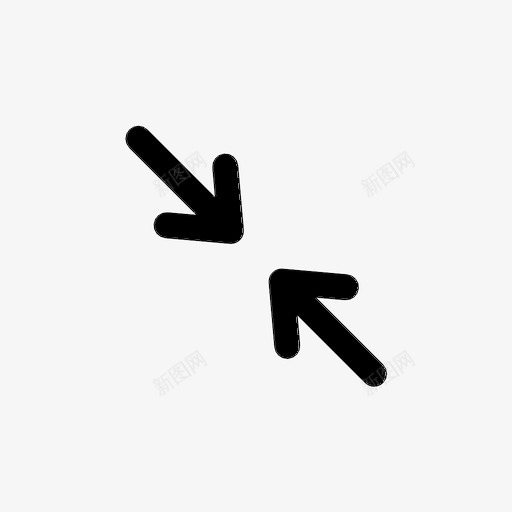 缩小箭头调整大小最小化图标svg_新图网 https://ixintu.com 最小化 缩小箭头 调整大小