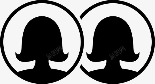 女性用户朋友伙伴图标svg_新图网 https://ixintu.com 人 伙伴 合作伙伴 女性用户 朋友 队友