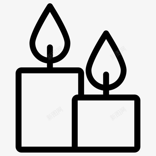 蜡烛圣诞灯圣诞系列图标svg_新图网 https://ixintu.com 圣诞灯 圣诞系列 蜡烛