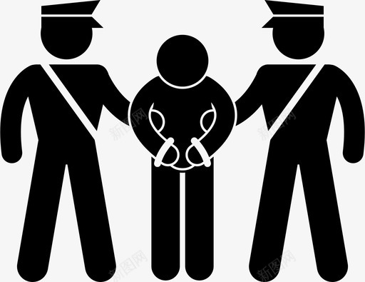 逮捕犯罪逃犯图标svg_新图网 https://ixintu.com 小偷 手铐 犯罪 警察 逃犯 逮捕