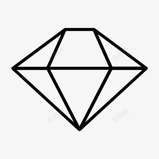 钻石宝石奢华图标svg_新图网 https://ixintu.com 奢华 宝石 珍贵 钻石