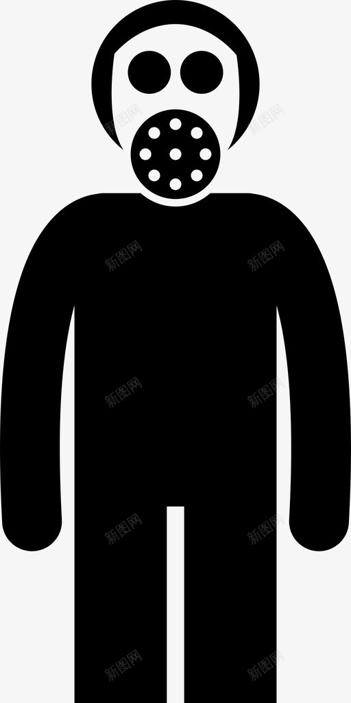 防毒面具生物危害工业图标svg_新图网 https://ixintu.com 安全服装 工业 工人 污染 生物危害 辐射 防毒面具
