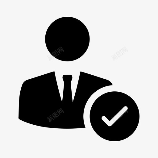 已验证的配置文件已批准商人图标svg_新图网 https://ixintu.com 业务管理第1卷 勾号 商人 已批准 已验证的配置文件 经理 验证用户