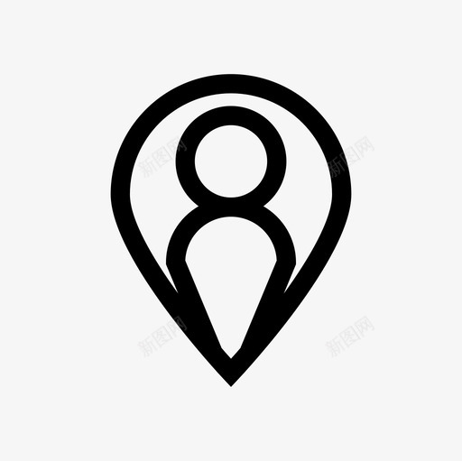 人员签入签入位置图标svg_新图网 https://ixintu.com 人员 人员签入 位置 地图 地图和位置大纲图标集 签入