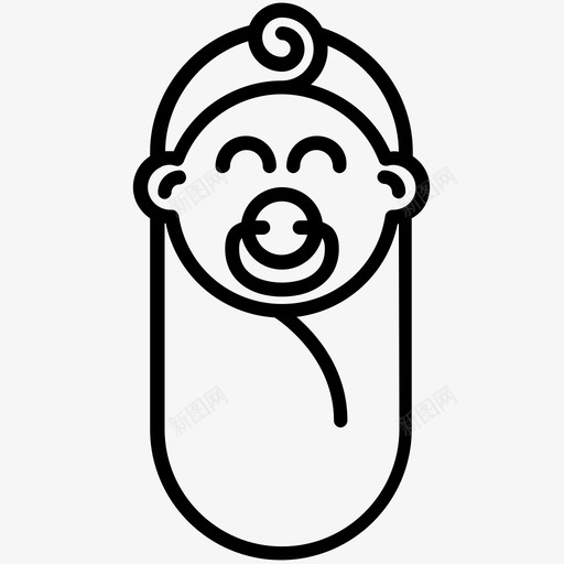 婴儿睡觉睡袋图标svg_新图网 https://ixintu.com 包裹 婴儿 睡袋 睡觉 美味的婴儿 襁褓
