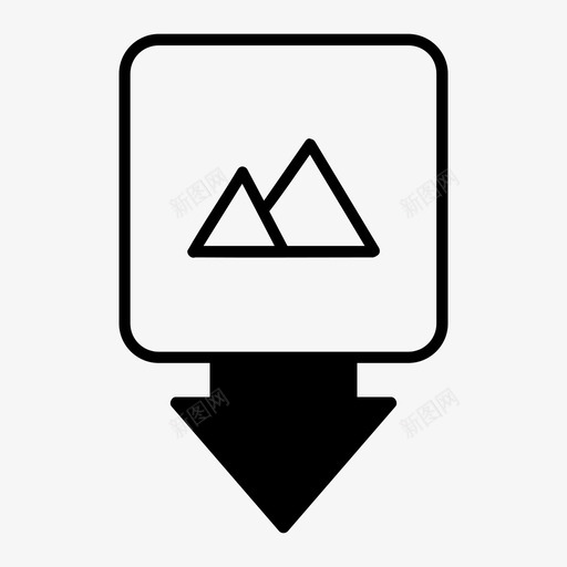 山箭头符号方向图标svg_新图网 https://ixintu.com 位置 山 方向 箭头符号