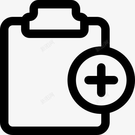 添加剪贴板剪贴板添加增加图标svg_新图网 https://ixintu.com cutiecons32px网格2px笔划 剪贴板添加 加号 增加 报告 添加剪贴板 纸张