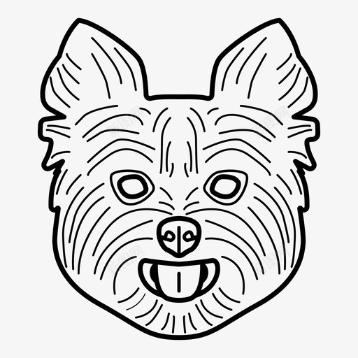 约克郡梗动物狗图标svg_新图网 https://ixintu.com 动物 宠物 狗 约克郡梗