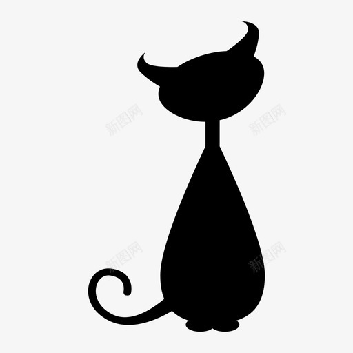 猫动物哺乳动物图标svg_新图网 https://ixintu.com 动物 哺乳动物 猫
