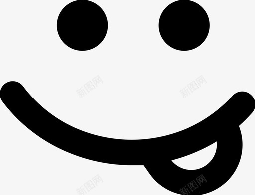 舌头微笑表情符号脸图标svg_新图网 https://ixintu.com 脸 舌头伸出来 舌头微笑 表情符号