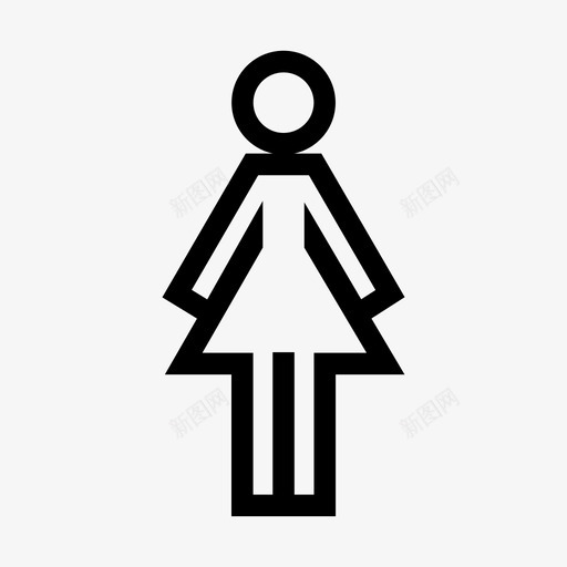 女人衣服厕所图标svg_新图网 https://ixintu.com 厕所 女人 女人一个人 衣服 衣服轮廓1