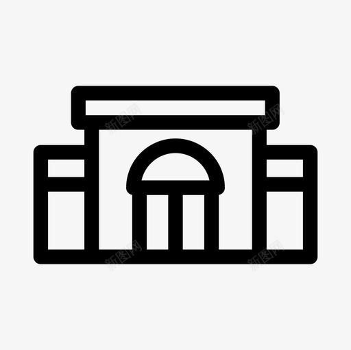 商场大楼百货公司图标svg_新图网 https://ixintu.com 商场 大楼 建筑物和地标轮廓图标集 百货公司 购物中心