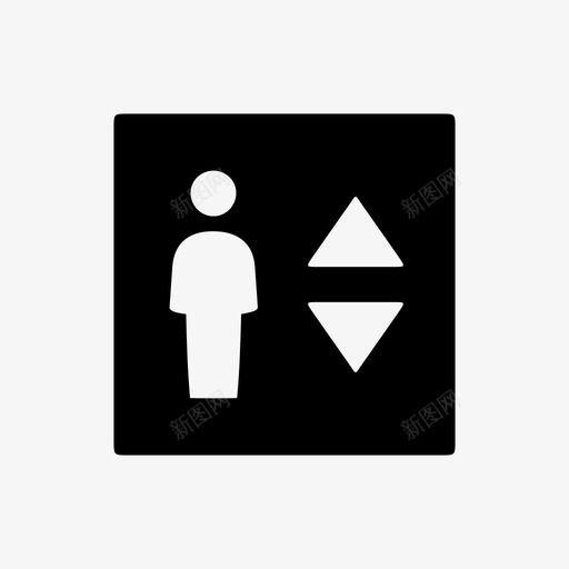 电梯运输人员电梯图标svg_新图网 https://ixintu.com 人员电梯 便利设施 电梯 运输