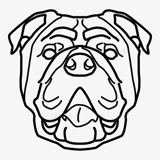 英国斗牛犬动物狗图标svg_新图网 https://ixintu.com 动物 宠物 狗 英国斗牛犬