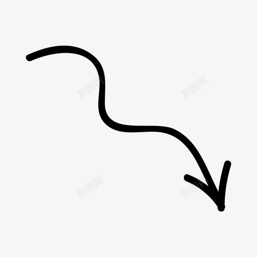 手绘方向箭头2图标svg_新图网 https://ixintu.com 手绘方向箭头2
