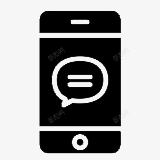手机短信应用程序短信图标svg_新图网 https://ixintu.com 应用程序 手机 手机短信 智能手机 短信