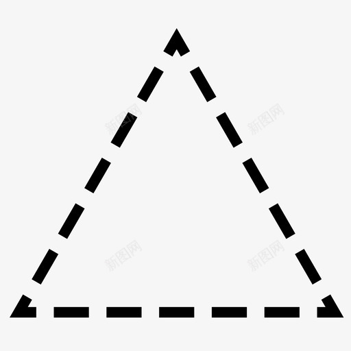 虚线三角形图形几何图形图标svg_新图网 https://ixintu.com 几何图形 图形 形状 虚线三角形 虚线三角形虚线多边形虚线