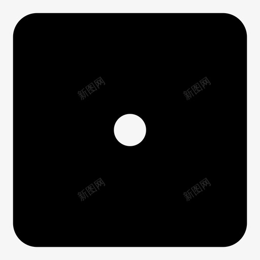 黑骰子游戏数字图标svg_新图网 https://ixintu.com 一 数字 游戏 玩 随机 黑骰子