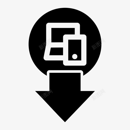 电子商店购买方向图标svg_新图网 https://ixintu.com 位置 地点 方向 电子商店 购买 购物