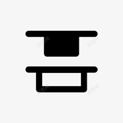 垂直分布顶部对象路径图标svg_新图网 https://ixintu.com 垂直分布顶部 对象 形状 路径