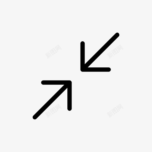 最小化控件收缩调整大小图标svg_新图网 https://ixintu.com 控件收缩 最小化 界面 调整大小