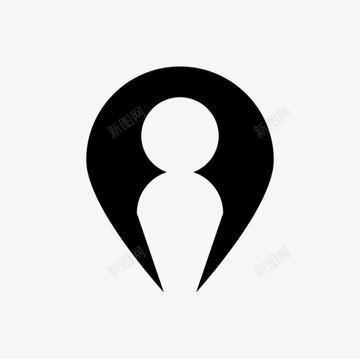 地图标识签入位置svg_新图网 https://ixintu.com 人员 人员签入 位置 地图和位置填充图标集 地图标识 签入