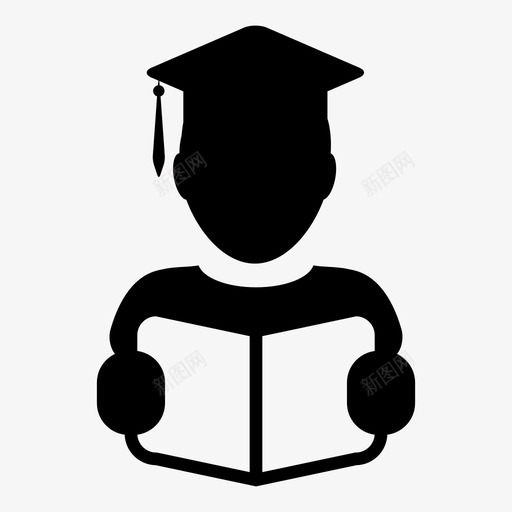学生学院会议图标svg_新图网 https://ixintu.com 会议 学术 学生 学院 教育 毕业帽 毕业雕文图标 男