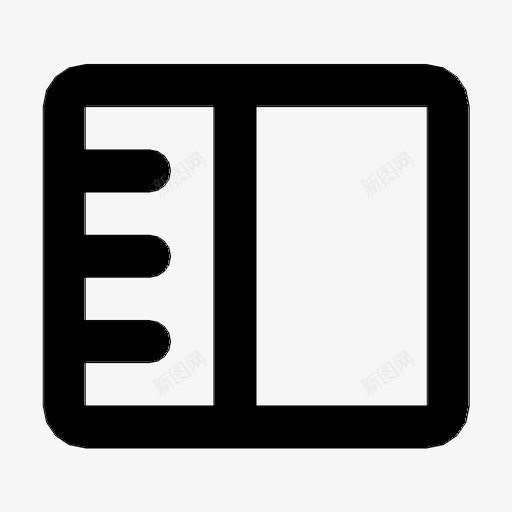 侧边栏浏览器布局图标svg_新图网 https://ixintu.com 侧边栏 便笺 导航 布局 浏览器 笔记本