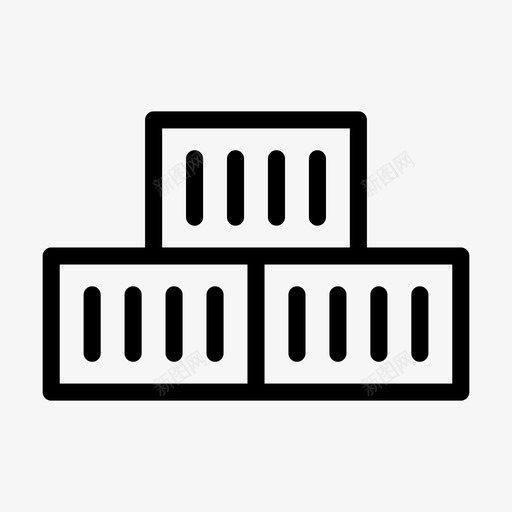海运集装箱商业出口图标svg_新图网 https://ixintu.com 出口 商业 海运集装箱 航运和商业 进口