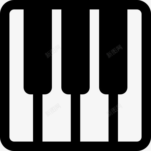 钢琴键盘midi键盘图标svg_新图网 https://ixintu.com 32像素网格2倍笔划 midi键盘 八度音阶 钢琴 键盘 音符