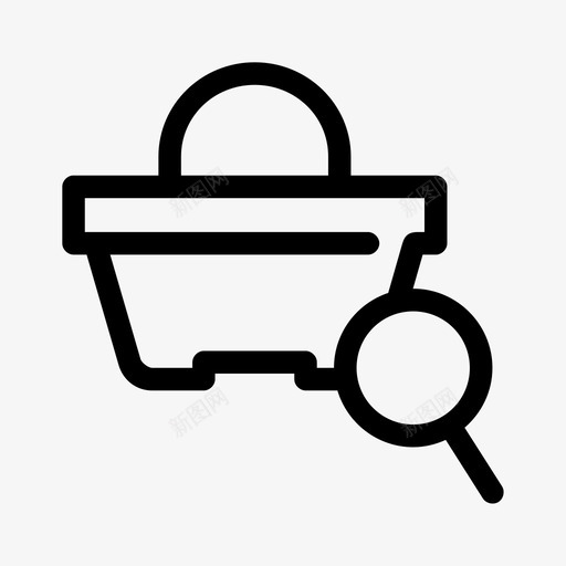 搜索购物篮查找查看图标svg_新图网 https://ixintu.com 搜索购物篮 查找 查看 营销