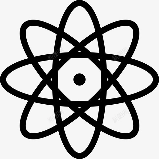质子原子电子图标svg_新图网 https://ixintu.com 分子 原子 核 电子 科学和自然 粒子 质子