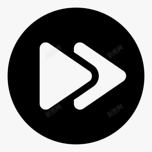 快进按钮控件图标svg_新图网 https://ixintu.com 媒体 快进 按钮 控件 播放器 界面 视频播放器接口2