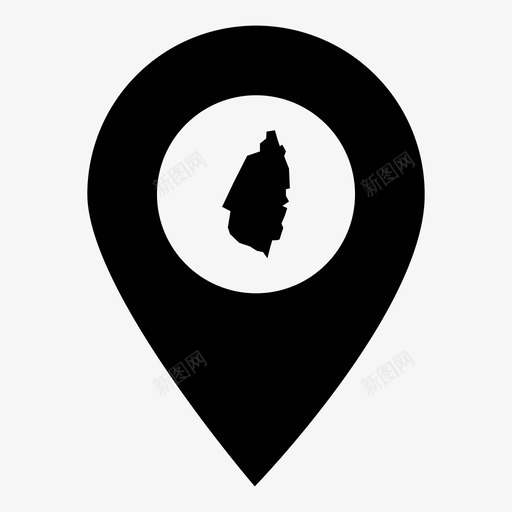 圣卢西亚加勒比海岛屿图标svg_新图网 https://ixintu.com 世界地图标记 位置 加勒比海 圣卢西亚 地图 岛屿