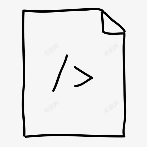结束标记文档手绘页面图标svg_新图网 https://ixintu.com 手绘 结束标记 结束标记文档 草图 角状页 页面
