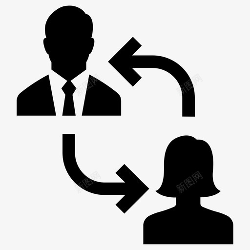 劳动力人力资源管理转岗图标svg_新图网 https://ixintu.com 人力资源管理 人员流动 劳动力 转岗