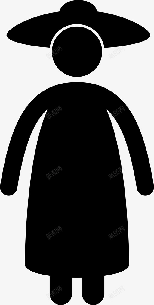 农妇女农民图标svg_新图网 https://ixintu.com 农妇 农民 女 妇女 平民 村民