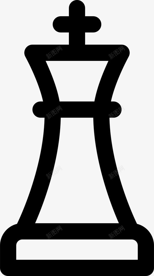 白大王棋盘象棋图标svg_新图网 https://ixintu.com 棋子 棋盘 游戏 白大王 策略 象棋