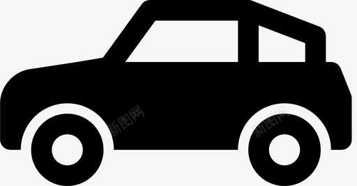 沙滩车敞篷车吉普车图标svg_新图网 https://ixintu.com 休闲 吉普车 敞篷车 无顶 沙滩车 车满