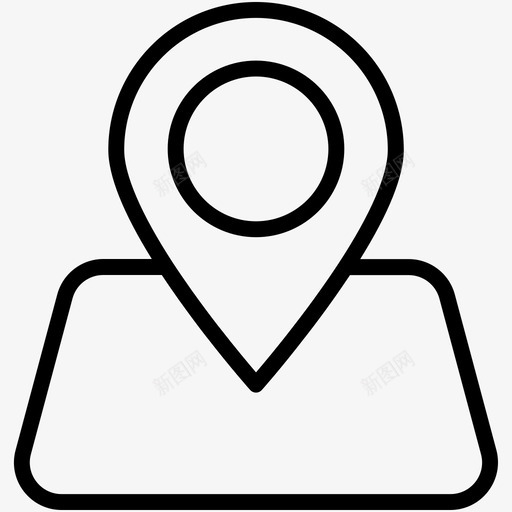 地图位置标记定位销图标svg_新图网 https://ixintu.com 位置指针 位置标记 地图 地图定位销 定位销 导航 房地产泡沫图标