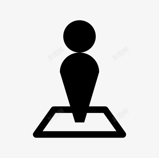 人物地图签到位置图标svg_新图网 https://ixintu.com 人物 人物地图 位置 地图和位置填充图标集 签到