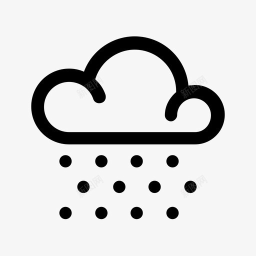 雪云雨雪图标svg_新图网 https://ixintu.com 冬天 天气 自然 雨 雪 雪云 风暴