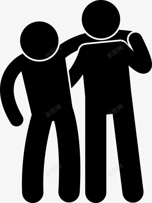 伤员支援援助协助图标svg_新图网 https://ixintu.com 伤员支援 协助 援助 朋友帮助 行走 麻烦