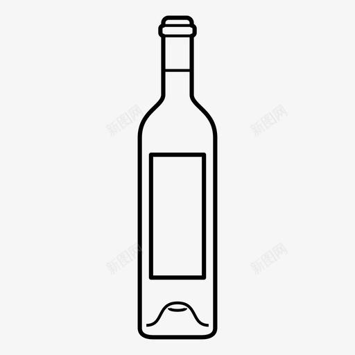 酒瓶酒精饮料图标svg_新图网 https://ixintu.com 水容器 液体 玻璃 酒瓶 酒精 饮料