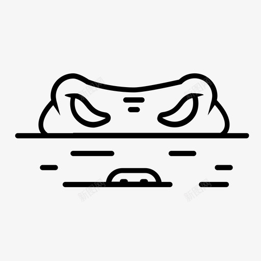 鳄鱼爬行动物沼泽图标svg_新图网 https://ixintu.com 沼泽 爬行动物 鳄鱼